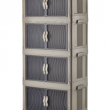 4'lü Portatif Organizer Dolap - Toprak