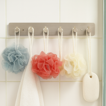 6'lı Kare Askılık (Paslanmaz Çelik) NKR-AS0006